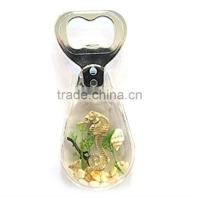 Sea horse promotional custom acrylic souvenir bottle opener