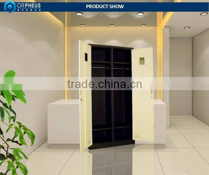 Best Selling Knocked Down Strcture No Folded Double White Door Wardrobe Closet