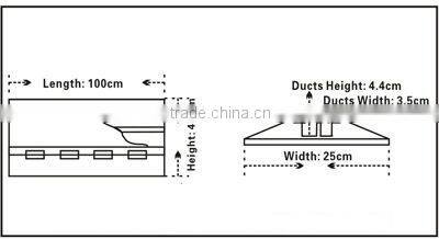 stage cable protector/2 channels PVC cable ramp/high quality cable protector/original plastic cable bank