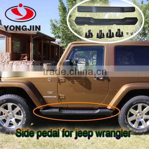 Car accessories black abs side step for jeep wrangler