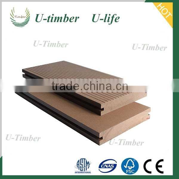 Waterproof solid wood flooring composite wpc outdoor decking