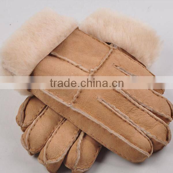 double face cheap wholesale winter warm leather glove