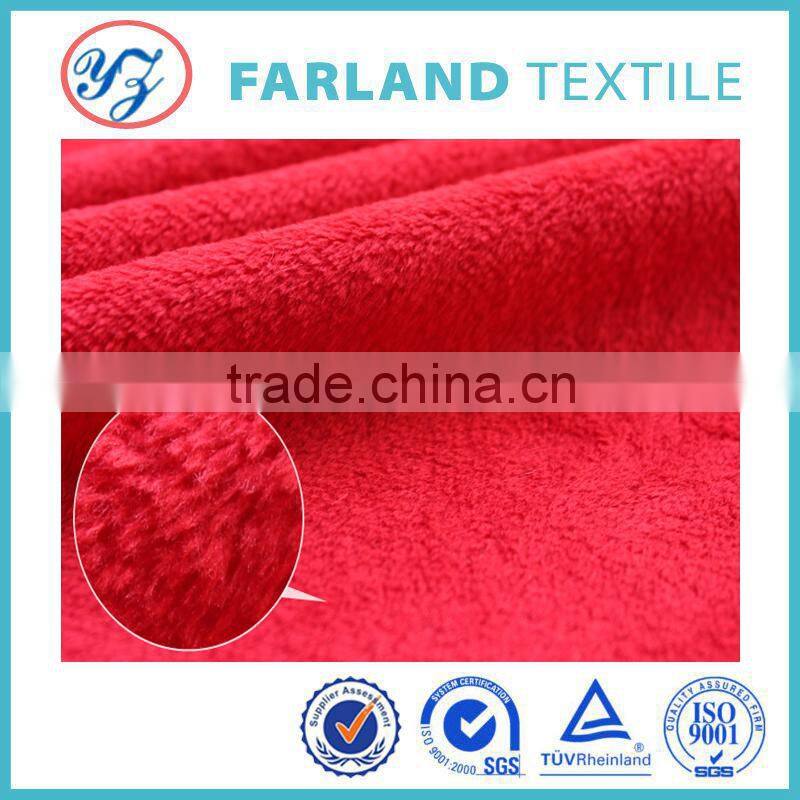 2015 popular super soft fabric velboa fleece fabric for kid clothes