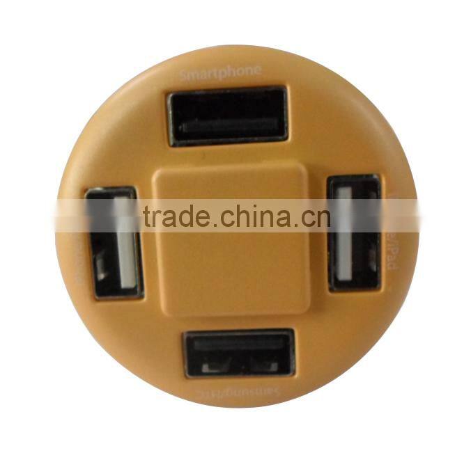 Custom 5V 4.8A 4 port usb 2.0 car charger
