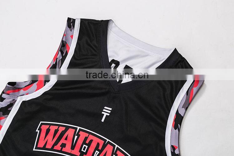100 polyester mesh fabric red logo embroidery basketball jersey uniform