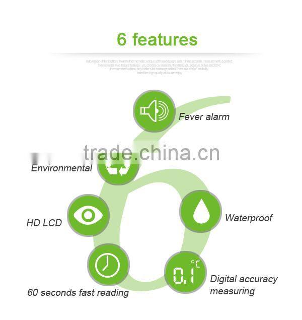 Flexible digital thermometer with fast reading LCD medical thermometer for baby