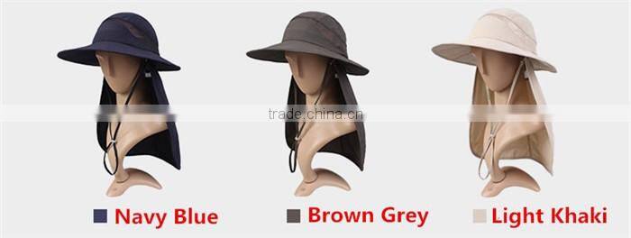 2015 Hunting Fishing Outdoor Cap Washed Cotton Bucket Hat With String