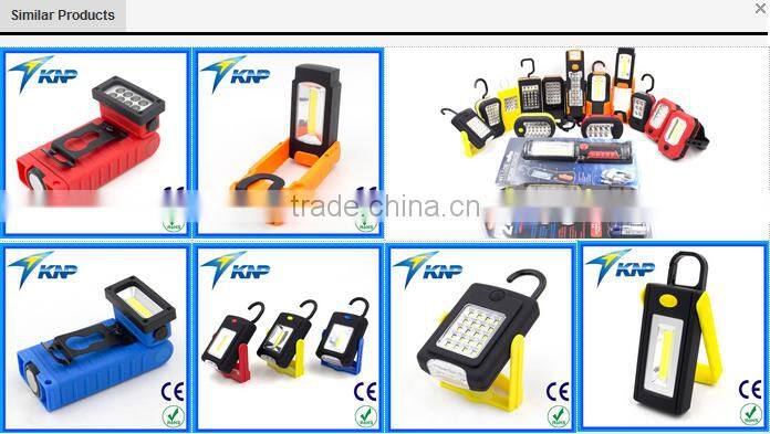 Bright COB Working Flashlight With Magnet And Hook Powered by AAA Battery