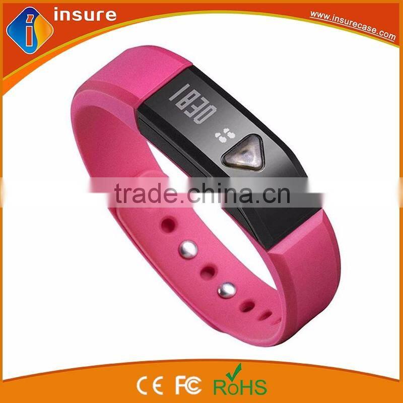 Bluetooth v4.0 silicone Smart Wristband Pedometer with IP67 waterproof