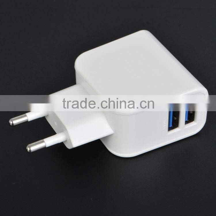 dual usb wall charger for mobile phone