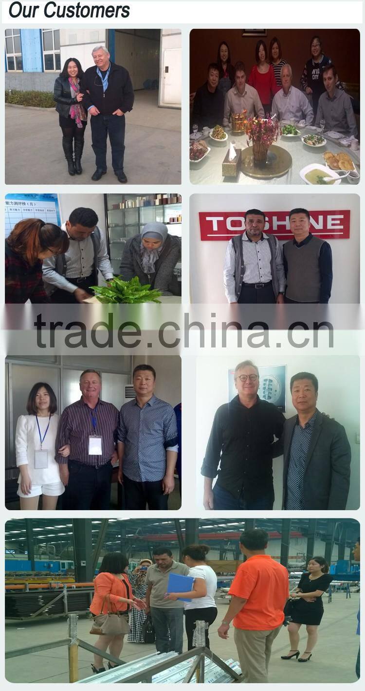 Industrial aluminum profile with powder coating or anodizing