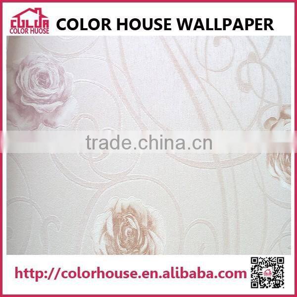 girl bedroom floral wallpaper interior decoration 3D design