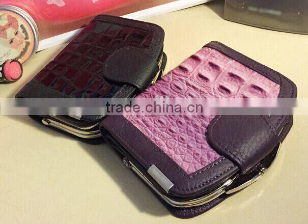 Colorful Women Croco Skin Ladies Small Purse Wallet