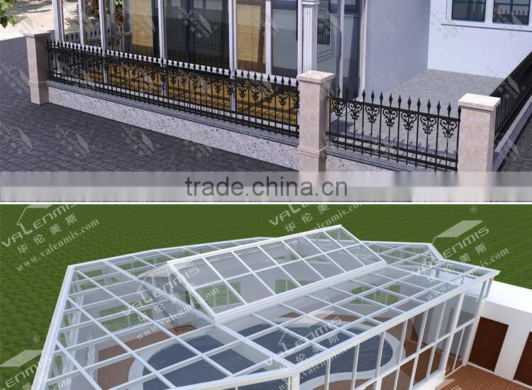 Suppliers of direct selling aluminum double-layer glass houses/garden sun rooms/greenhouse