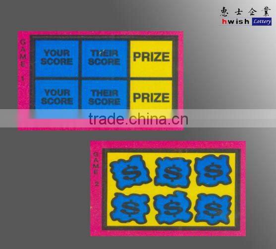 lottery scratch and win card