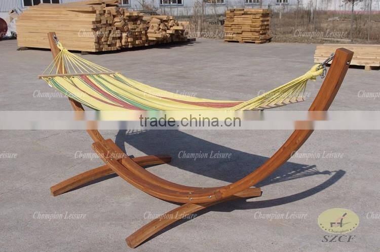 solid wood stand with hammock