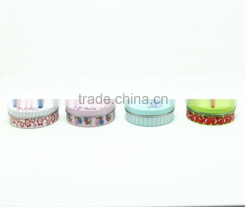 various round cosmetics promotion lip balm box wholesale