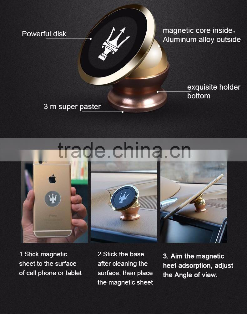 360 degree flexible magnetic car phone holder