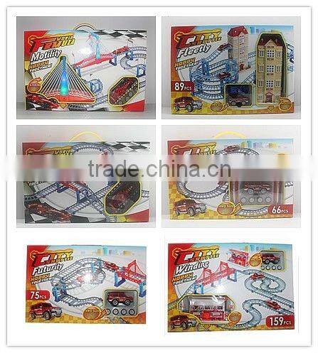Beauty education track rail car toy track car set for sale,Rail car toy with light and music,electric toy train sets