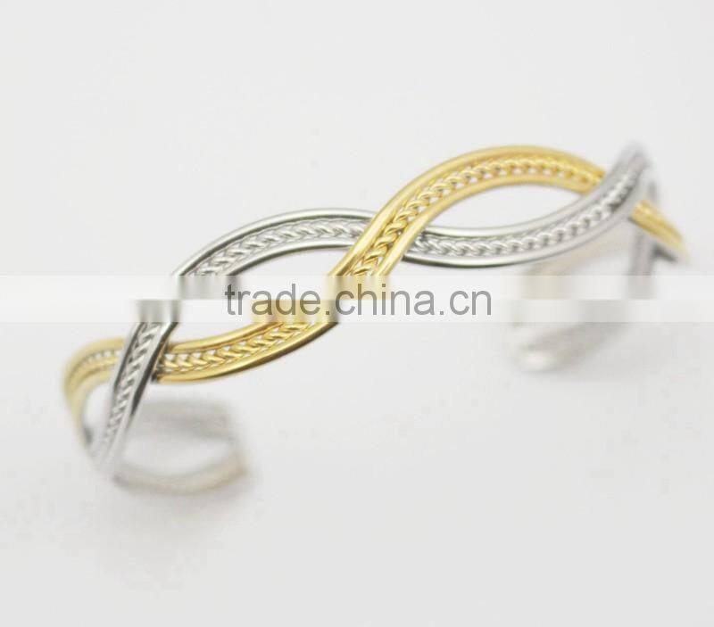Charm Wave Braided Design Gold Jewellery From Dubai Cuff Bracelets Jewelry