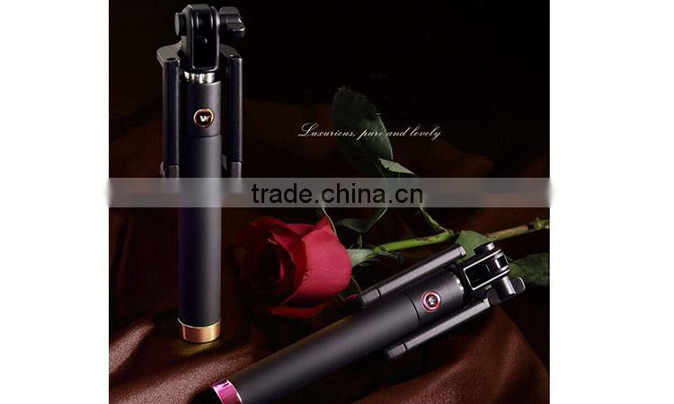 Extendable portable wireless monopod selfie stick telescopic in tripod