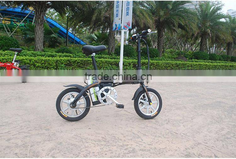 Mini Portable Folding Electric Bike / Electric Bicycle 14 inch Made in Shenzhen, China