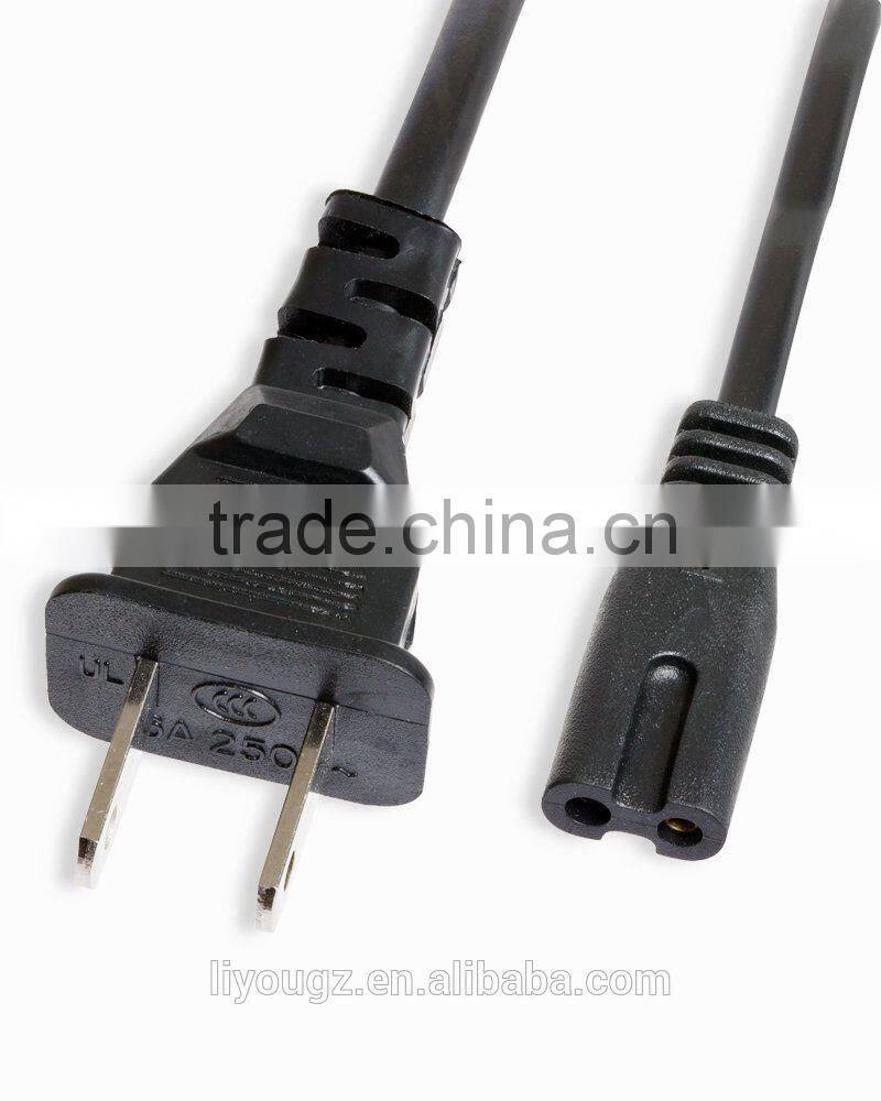 AC Power Supply US Cable Cord for LED LCD TV Printer Laptop 2 Prong Figure 8