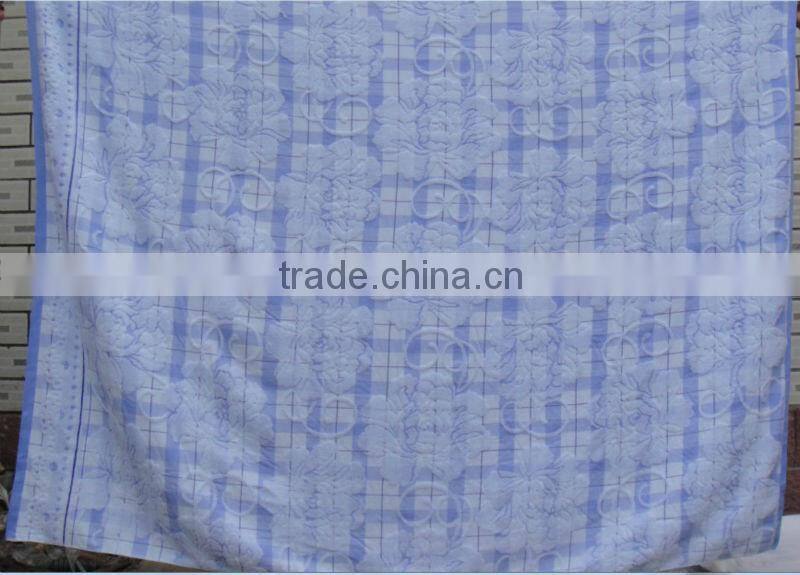 queen size 100% green yarn dyed jacquard cotton blanket