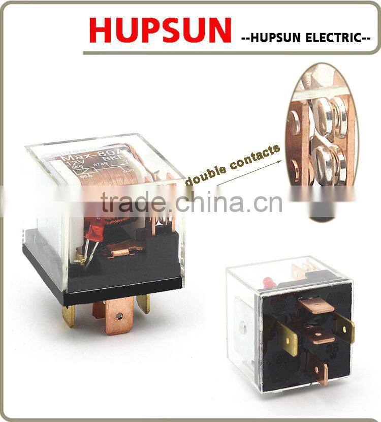 Transparent automotive relay with iron backrest, iron blade auto relay