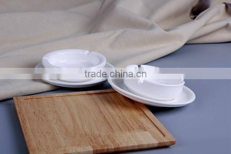 domestic round ceramic ashtray with saucer