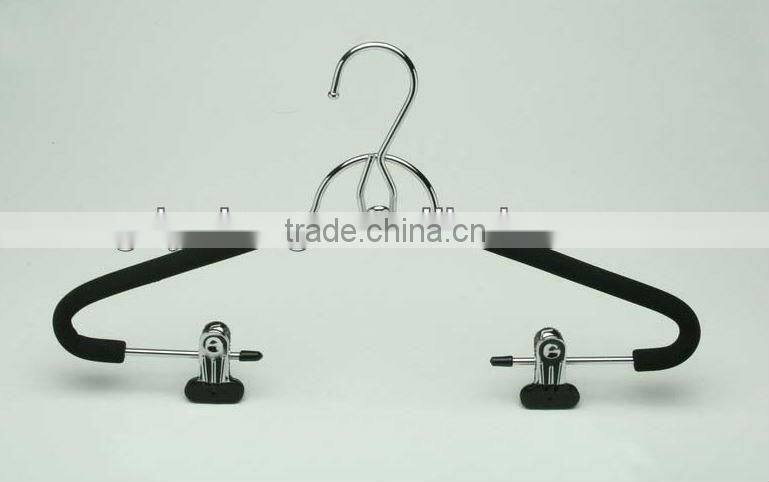 Hot selling space-saving single clip metal pants hanger