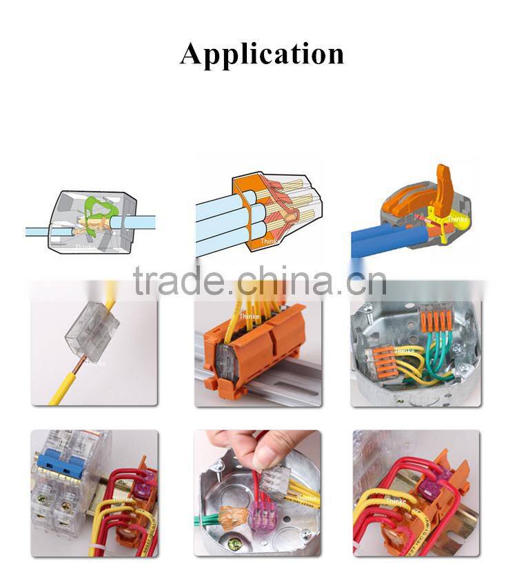 Equivalent 2 Pin Female Wire Terminal Block 773 Series Push-in Wire Connector