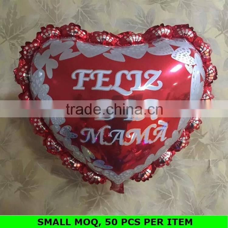 Custom Made Heart Shape Chinese Helium Balloon for Mother's Day