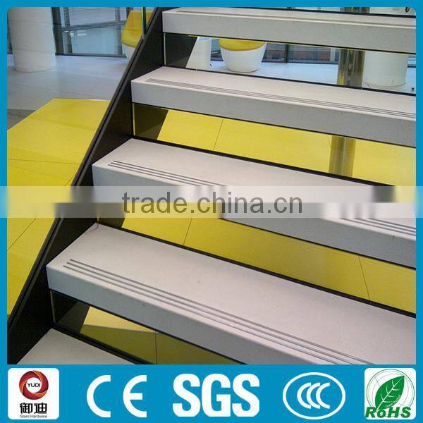 decorative residential steel wood straight staircase