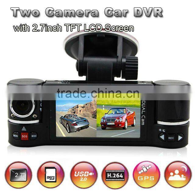 2012 H.264 Compressed 2 camera car dvr