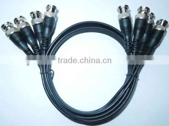 1.8m Video 4BNC to 4BNC suitable for cctv cable,Black