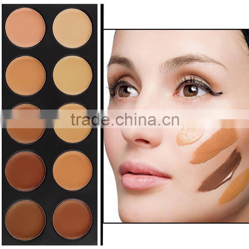 New Professional 10 Color makeup Concealer Palette Camouflage Matte Facial primer Makeup Cosmetic Foundation Base Make-up