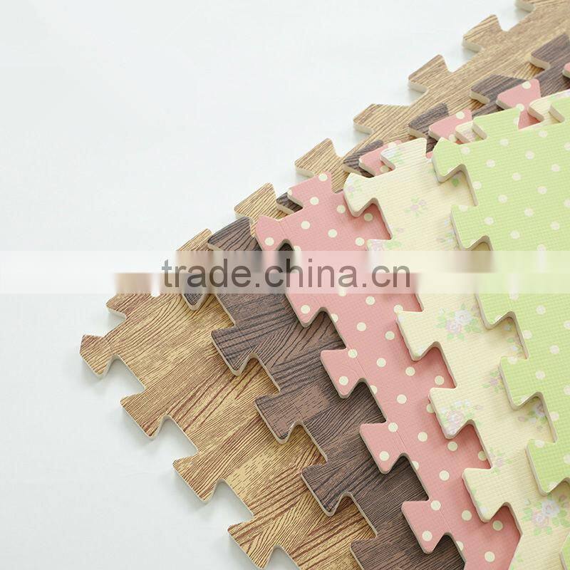 natural wood grain eva floor mat for house hold