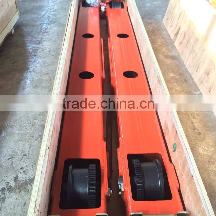 10T 16.5M span end carriage for bridge crane and gantry crane single beam lifting crane