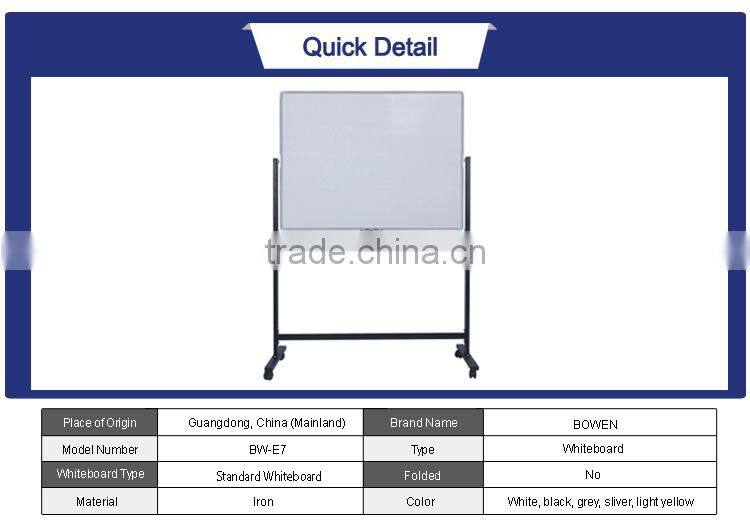 Various sizes available 12 mm silver aluminum frame with ABS corners office writing magnetic white board