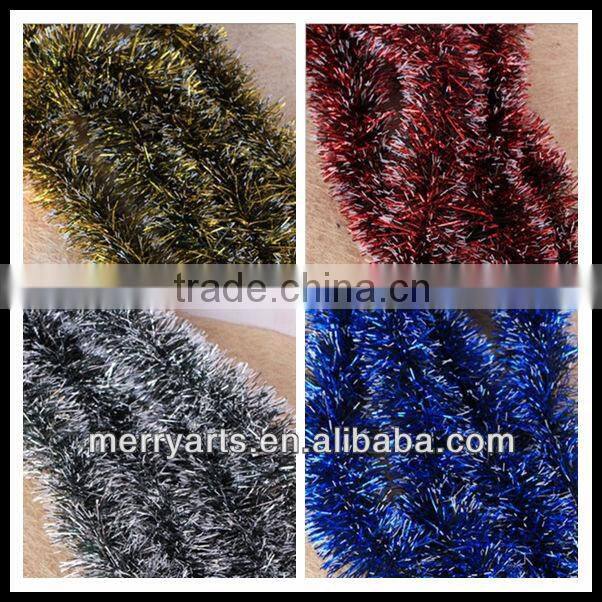 christmas wired tinsel garland shiny colored christmas decoration tinsel