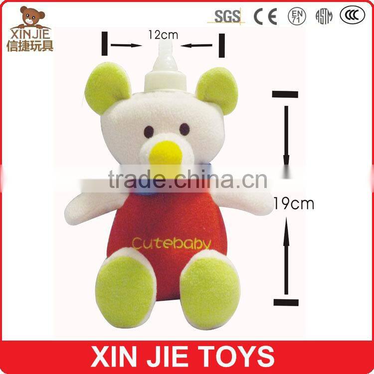 wholesale baby bottle cover customize animal shape plush baby bottle sleeve