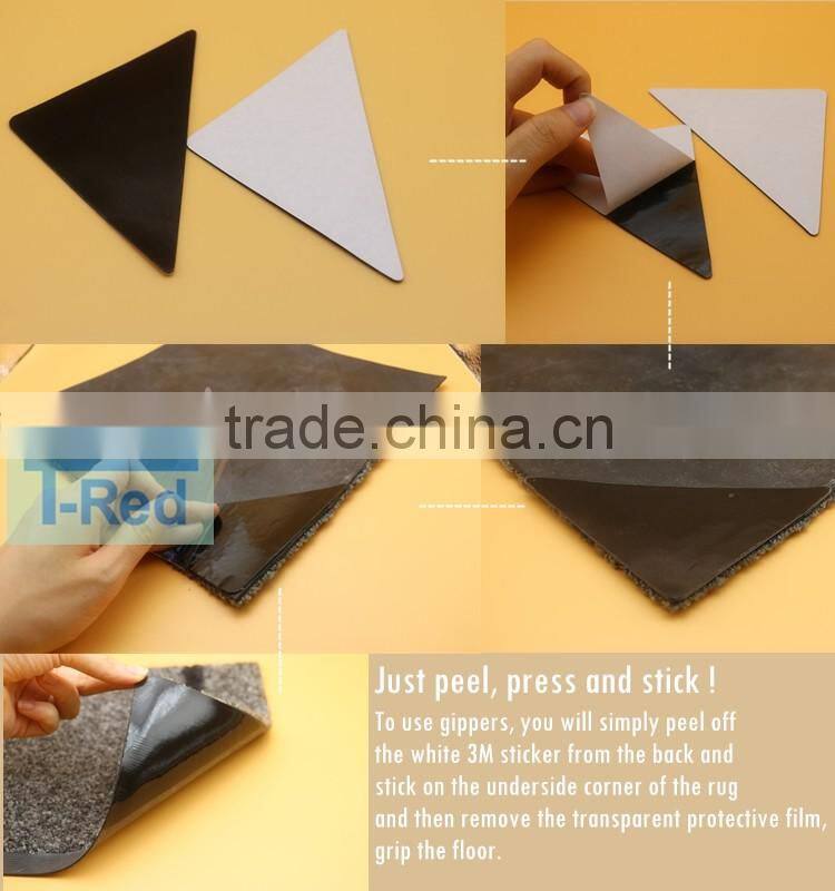 shenzhen furniture sticky material non slip rug corner grippers grip carpet corner