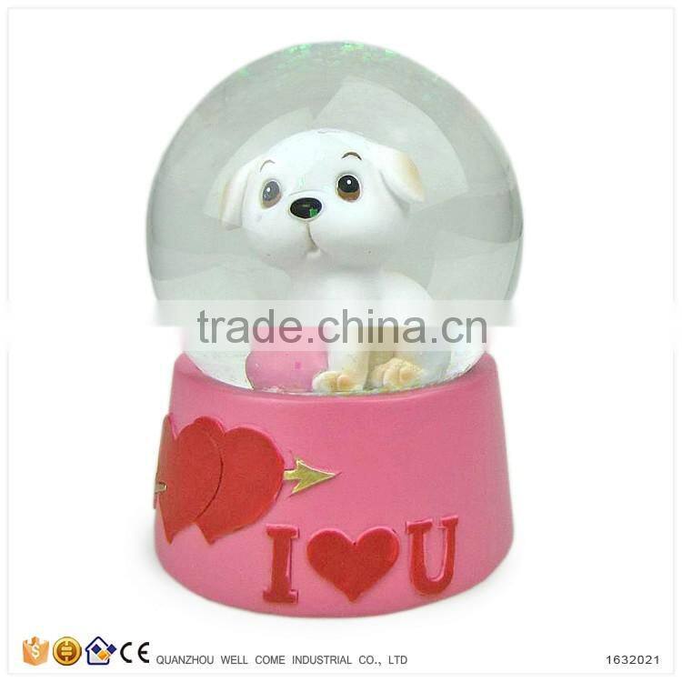 Handmade Wedding Snow Globe Dogs and Puppies for Sale