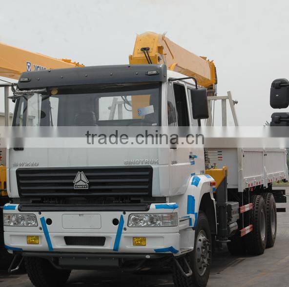 lower price used XCMG 8ton telescopic boom truck mounted crane for sale