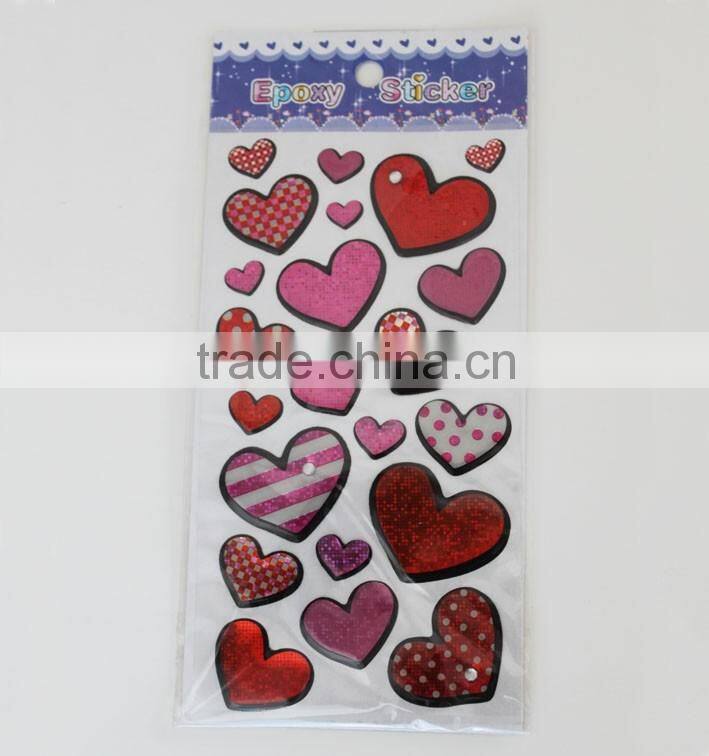 kids cartoon 3d epoxy sticker,fashionable room decoration clear epoxy resin sticker