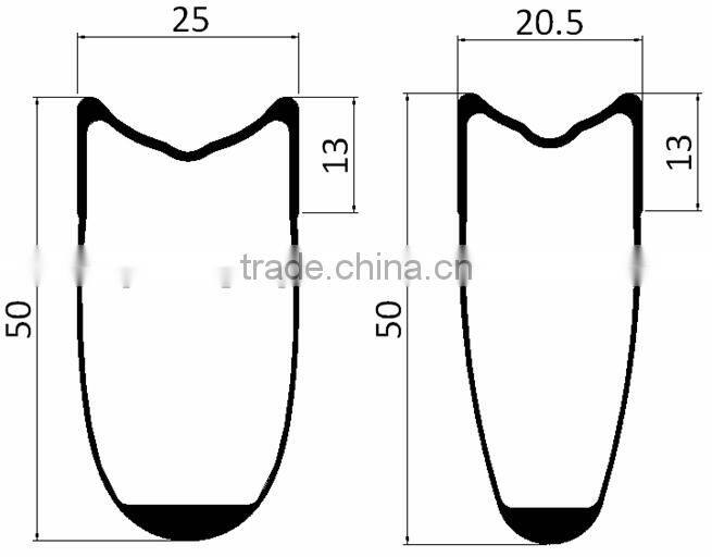 700C 50mm carbon road rims tubular, 50mm carbon road rims 20.5mm / 25mm width road bike wheelset