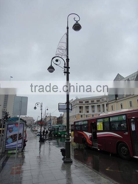 decorative steet lighting pole cast iron or aluminium