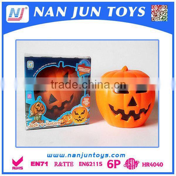 Plastic Electric Halloween Decoration Pumpkin Light With Sound Effect
