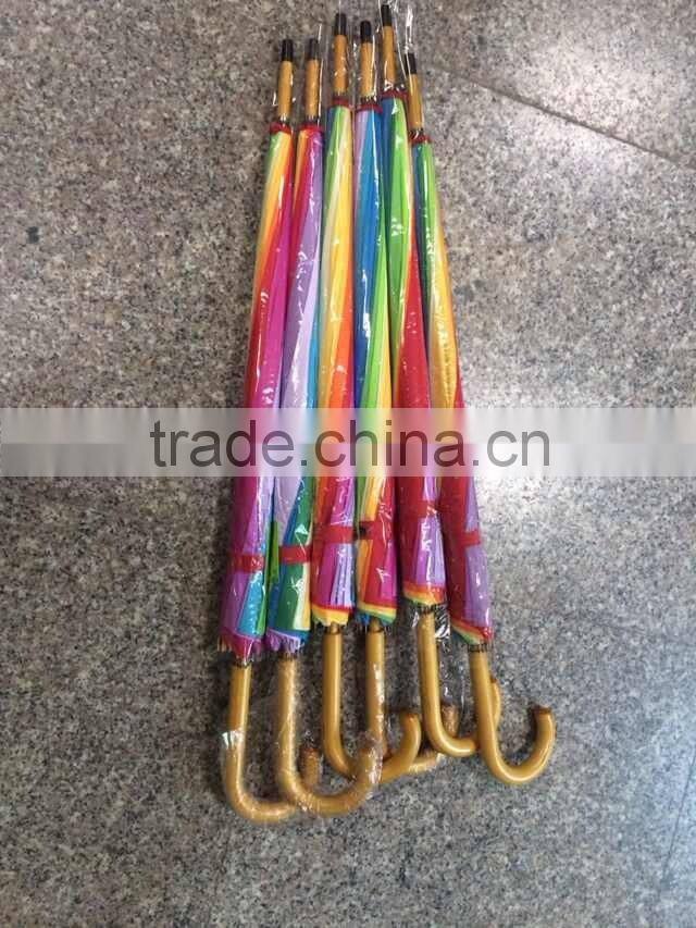 fashion rainbow umbrellas/travel umbrella/rainbow beach umbrella